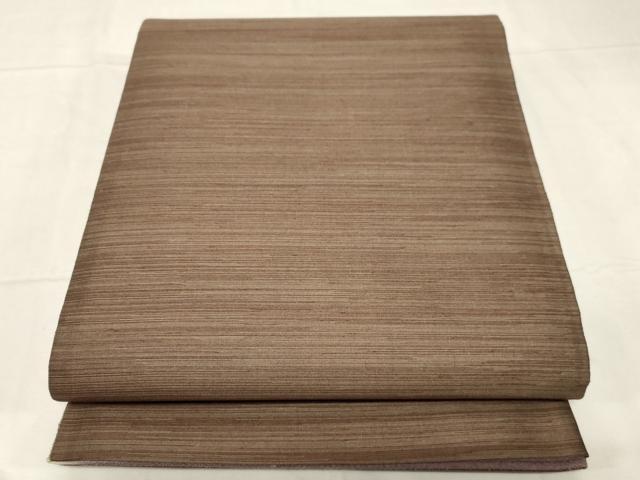 平和屋着物●両面 六通柄袋帯 紬地 立波文 金彩 正絹 逸品 CABC4758dy