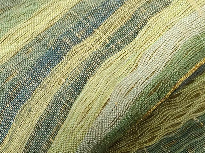 平和屋着物▽太鼓柄袋帯 スリーシーズン 春夏秋 櫛織 流水文 金糸 正絹 逸品 CABC4760dy