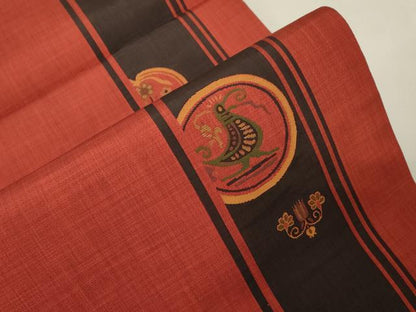 平和屋着物●名門木屋太 今河織物 六通柄袋帯 花鳥丸文 正絹 逸品 CABC4765dy