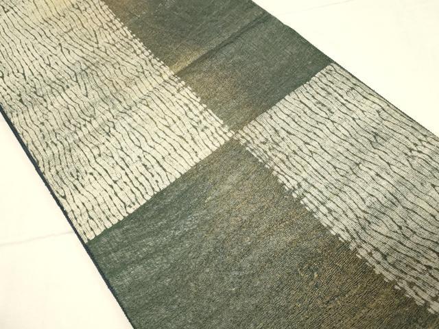 平和屋着物▽両面 六通柄袋帯 スリーシーズン 春夏秋 杢目文 金糸 正絹 逸品 CABC4769dy
