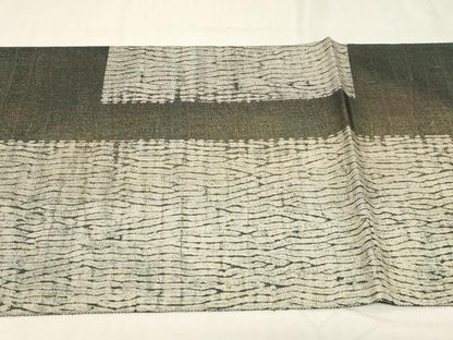 平和屋着物▽両面 六通柄袋帯 スリーシーズン 春夏秋 杢目文 金糸 正絹 逸品 CABC4769dy