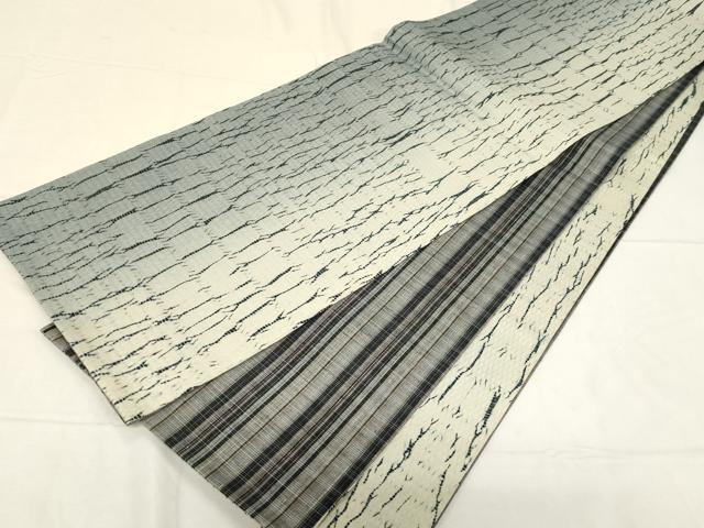 平和屋着物●両面 全通柄袋帯 杢目絞り 正絹 逸品 CABC4778dy