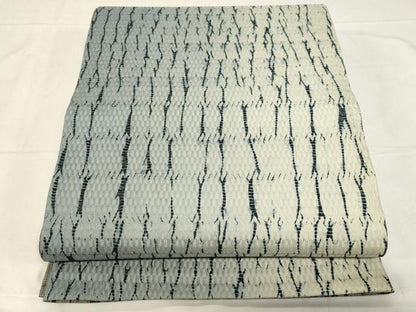 平和屋着物●両面 全通柄袋帯 杢目絞り 正絹 逸品 CABC4778dy