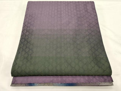 平和屋着物●両面 全通柄袋帯 幾何学文 正絹 逸品 未使用 CABC4784dy