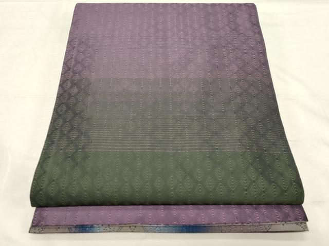 平和屋着物●両面 全通柄袋帯 幾何学文 正絹 逸品 未使用 CABC4784dy