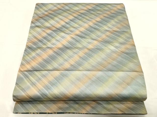 平和屋着物●染色作家 斉藤三才 両面 六通柄袋帯 三才鳥 金彩 正絹 逸品 CABC4785dy