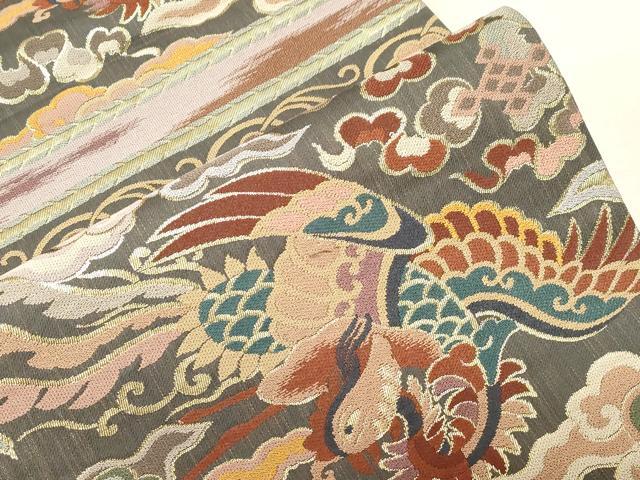 平和屋着物●六通柄袋帯 綾錦 有栖川綴錦文 金糸 正絹 逸品 CABC4790dy