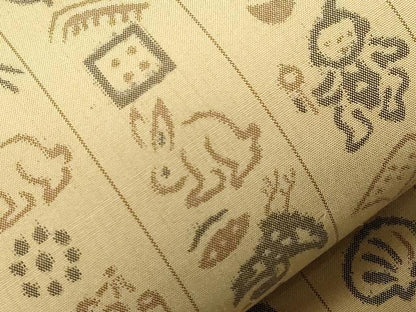 平和屋着物●両面 全通柄袋帯 吉祥間道 正絹 逸品 CABC4791dy