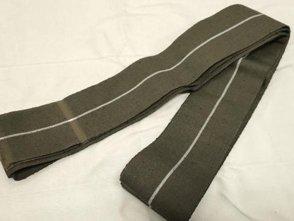 平和屋着物●男性 両面 角帯 紬地 縞 正絹 逸品 CABC4798dy