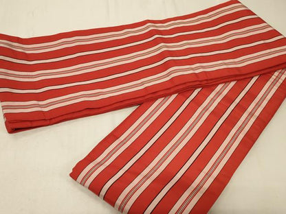 平和屋着物◎本場筑前博多織 両面 半幅帯 献上 正絹 逸品 CABC4804in
