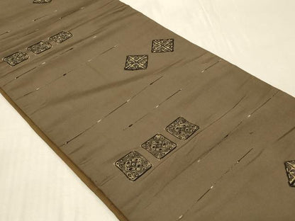 平和屋着物◎両面　太鼓柄　京袋帯　鳳凰花文　金糸　正絹　逸品　CABC4821in