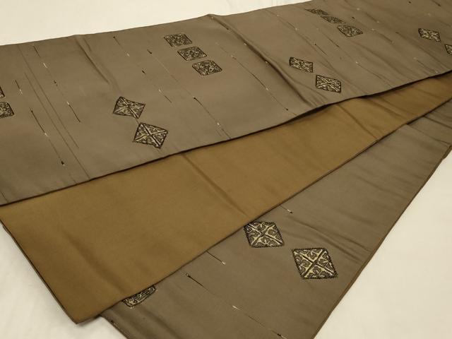 平和屋着物◎両面　太鼓柄　京袋帯　鳳凰花文　金糸　正絹　逸品　CABC4821in