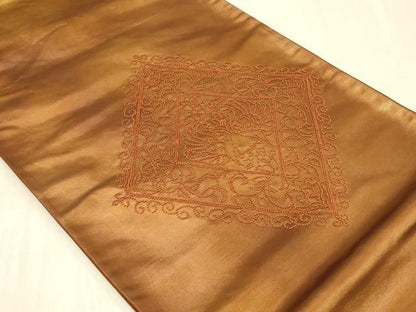 平和屋着物◎中国三大刺繍　総相良刺繍　太鼓柄袋帯　鳳凰花菱文　正絹　逸品　CABC4855in