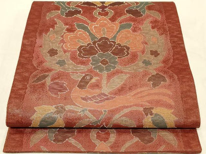 平和屋着物◎六通柄袋帯　沙羅大島　金糸　正絹　逸品　CABC4858in