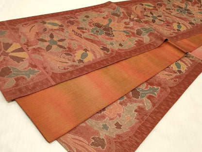 平和屋着物◎六通柄袋帯　沙羅大島　金糸　正絹　逸品　CABC4858in