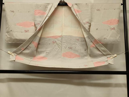 平和屋着物＃羽織 雲取り枝花文 正絹 逸品 未使用 CABC4880in