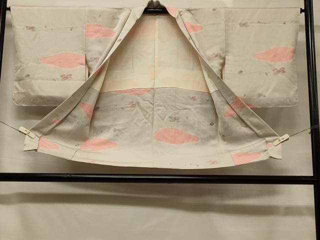 平和屋着物＃羽織 雲取り枝花文 正絹 逸品 未使用 CABC4880in