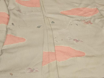 平和屋着物＃羽織 雲取り枝花文 正絹 逸品 未使用 CABC4880in