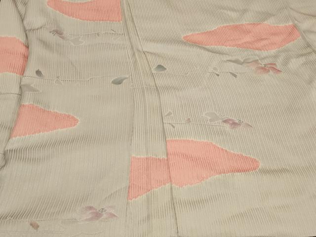平和屋着物＃羽織 雲取り枝花文 正絹 逸品 未使用 CABC4880in