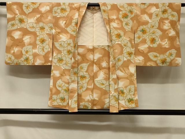 平和屋着物＃羽織　草花文　暈し染め　正絹　逸品　CABC4913in