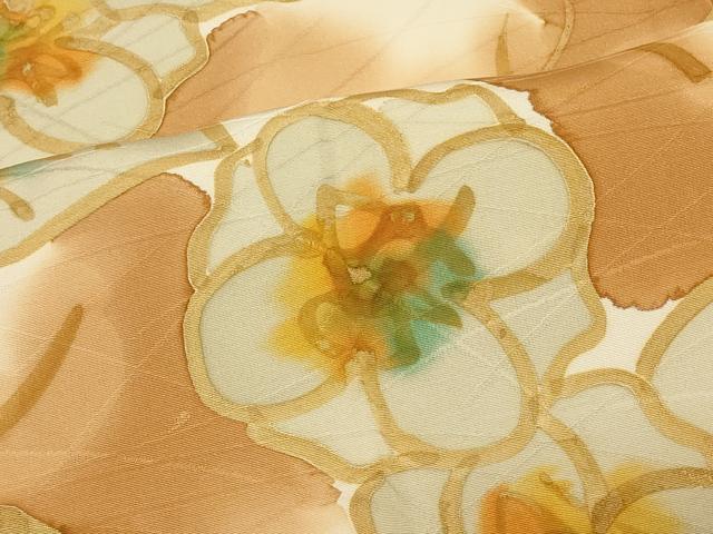 平和屋着物＃羽織　草花文　暈し染め　正絹　逸品　CABC4913in