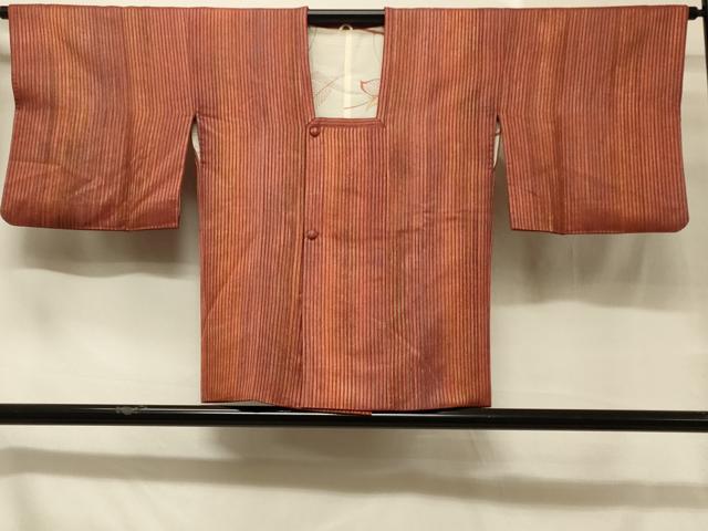 平和屋着物＃道行コート　縞　正絹　逸品　CABC4914in