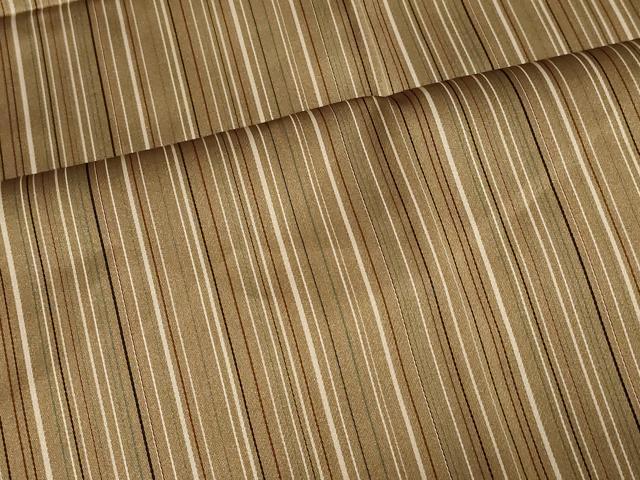 平和屋着物＃道行コート　単衣　縞　ロング丈　正絹　逸品　CABC4928in
