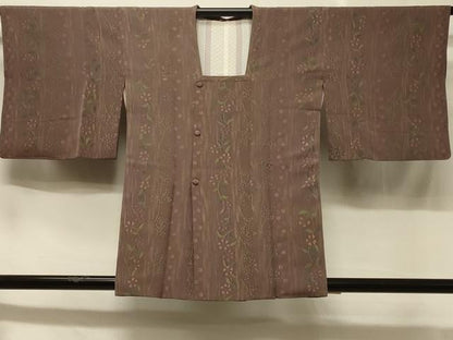 平和屋着物＃道行コート 草花間道 暈し染め 正絹 逸品 CABC4946in