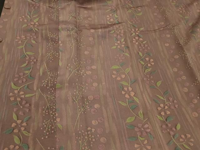 平和屋着物＃道行コート 草花間道 暈し染め 正絹 逸品 CABC4946in