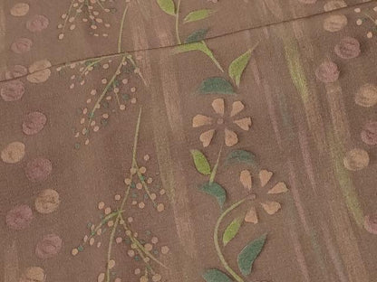 平和屋着物＃道行コート 草花間道 暈し染め 正絹 逸品 CABC4946in