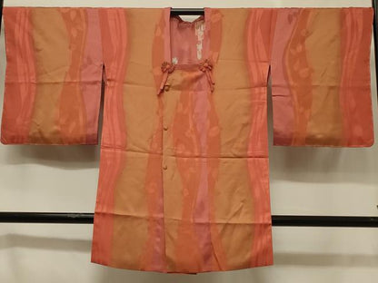 平和屋着物＃道行コート　変わり立涌文　正絹　逸品　未使用　CABC4964in