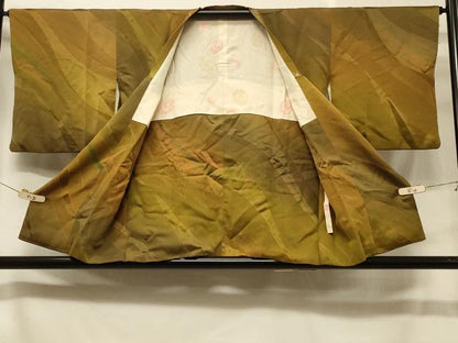平和屋着物＃道行コート　流水文　暈し染め　正絹　逸品　CABC4974in