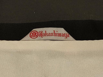 平和屋着物＃道行コート　間道　黒地　高島屋扱い　正絹　逸品　CABC4982in