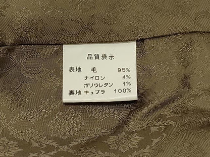 平和屋着物＃男性　和装コート　角袖　霞文　ロング丈　交織　CABC5027in