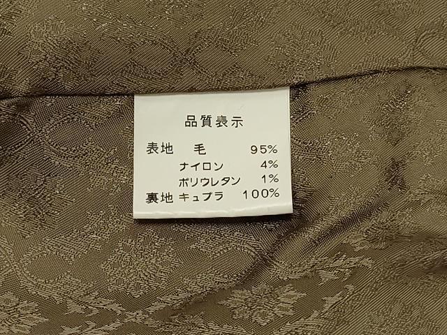 平和屋着物＃男性　和装コート　角袖　霞文　ロング丈　交織　CABC5027in