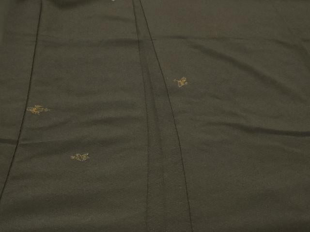 平和屋着物＃羽織　寿光織　飛鳥文　黒地　金糸　正絹　逸品　CABC5039in