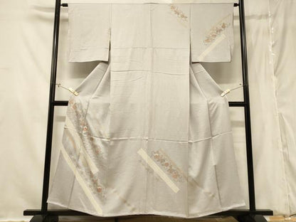 平和屋着物■訪問着 駒刺繍 絞り 草花文 金彩 正絹 逸品 CABC5087in
