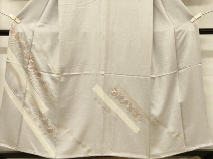 平和屋着物■訪問着 駒刺繍 絞り 草花文 金彩 正絹 逸品 CABC5087in