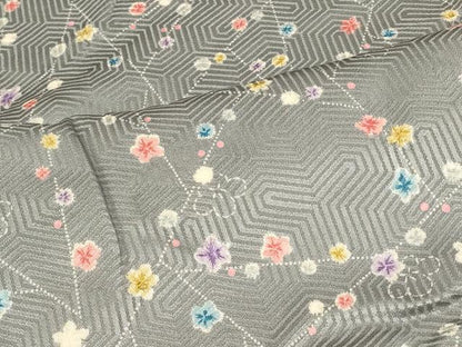 平和屋着物■上質な小紋 舞花文 正絹 逸品 CABC5101in