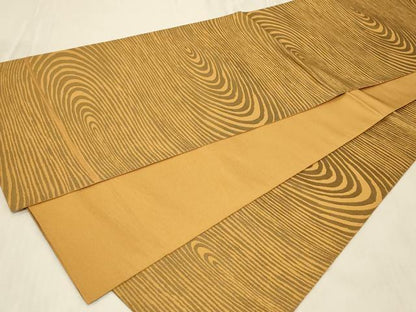 平和屋着物◎全通柄　本袋帯　杢目文　正絹　逸品　CABC5118in