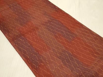 平和屋着物◎両面　全通柄袋帯　ふくれ織　菱文　献上　正絹　逸品　CABC5126in