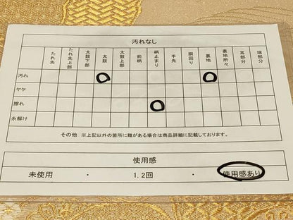 平和屋着物◎六通柄袋帯　道長正倉院花文　金糸　正絹　逸品　CABC5138in