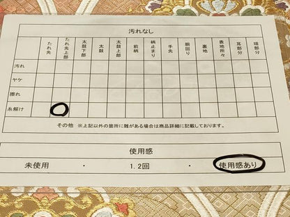 平和屋着物◎六通柄袋帯　唐織　立涌正倉院花文　金糸　正絹　逸品　CABC5144in