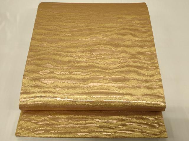 平和屋着物◎六通柄袋帯　霞文　金糸　正絹　逸品　CABC5148in