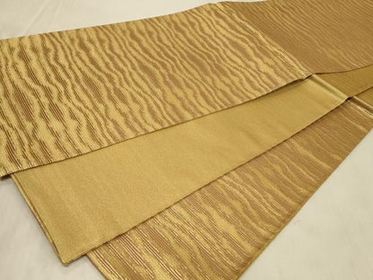 平和屋着物◎六通柄袋帯　霞文　金糸　正絹　逸品　CABC5148in