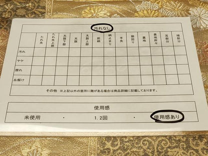 平和屋着物◎六通柄袋帯　籬草花文　金銀糸　正絹　逸品　CABC5158in