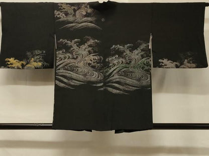 平和屋着物＃羽織 寿光織 立波文 金糸 正絹 逸品 CABC5188in