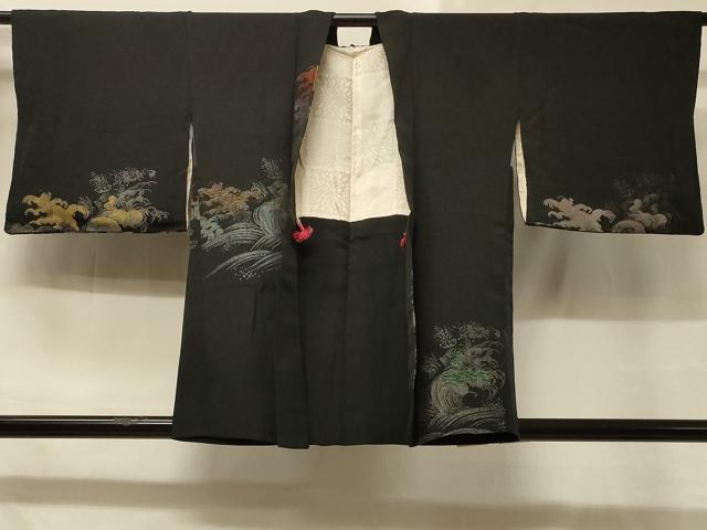 平和屋着物＃羽織 寿光織 立波文 金糸 正絹 逸品 CABC5188in