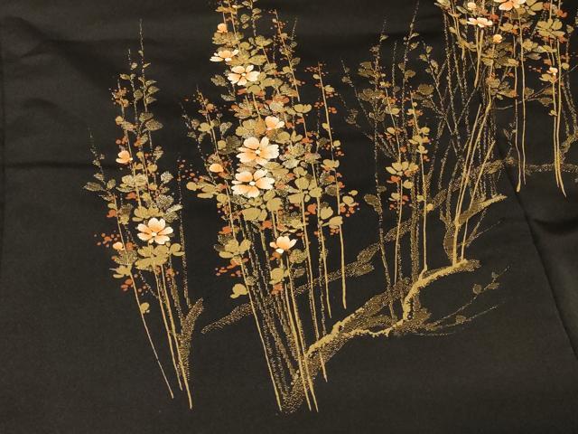 平和屋着物＃羽織 寿光織 枝花文 金糸 正絹 逸品 CABC5190in