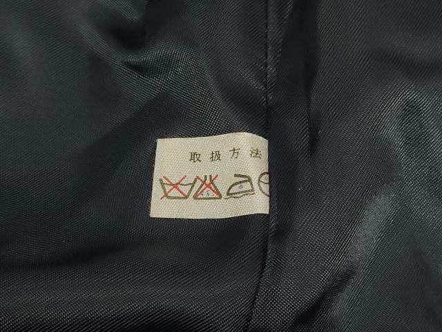 平和屋着物∞男性　和装コート　角袖　藍鉄色　ロング丈　ウール　CABC5200in